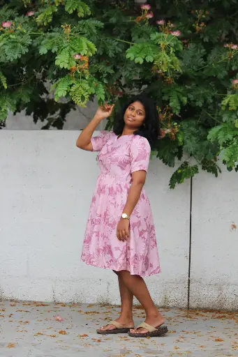 Pink Floral Dress